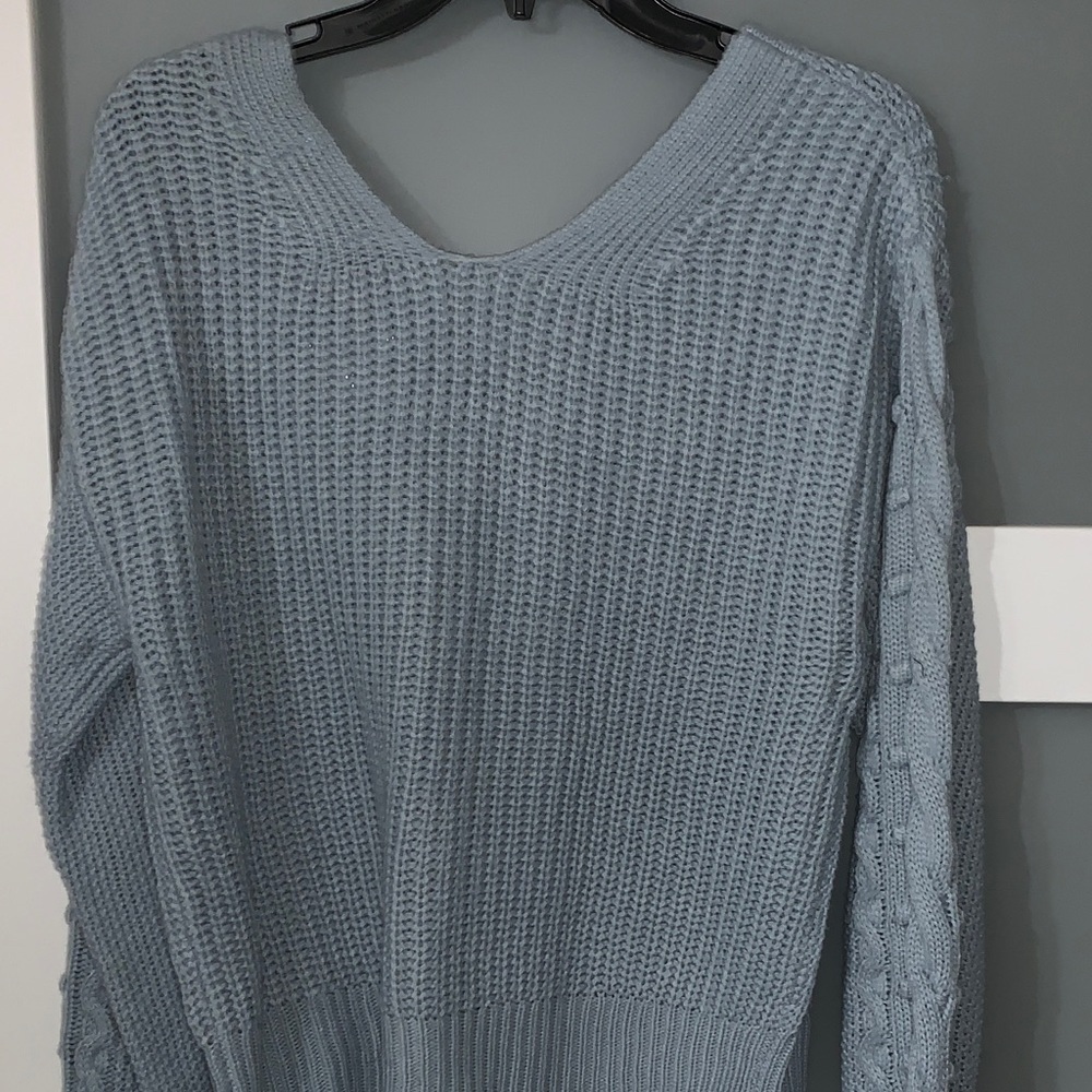 Jessica Simpson Blue Button-Up Sweater - Picture 6 of 6
